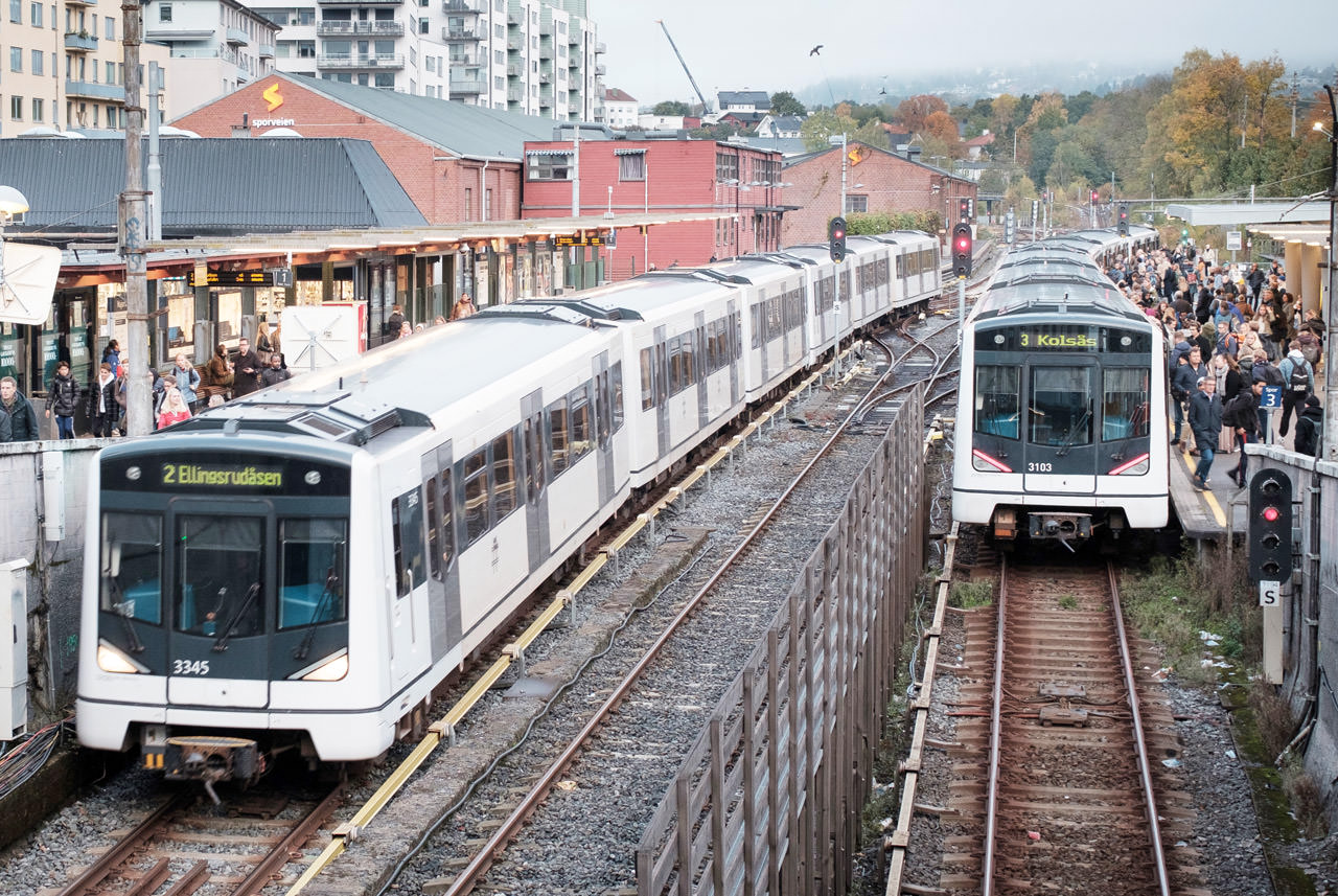 Public transport systems form the backbone of individual transport in Oslo – and the T-Bane has a substantial part in it. 