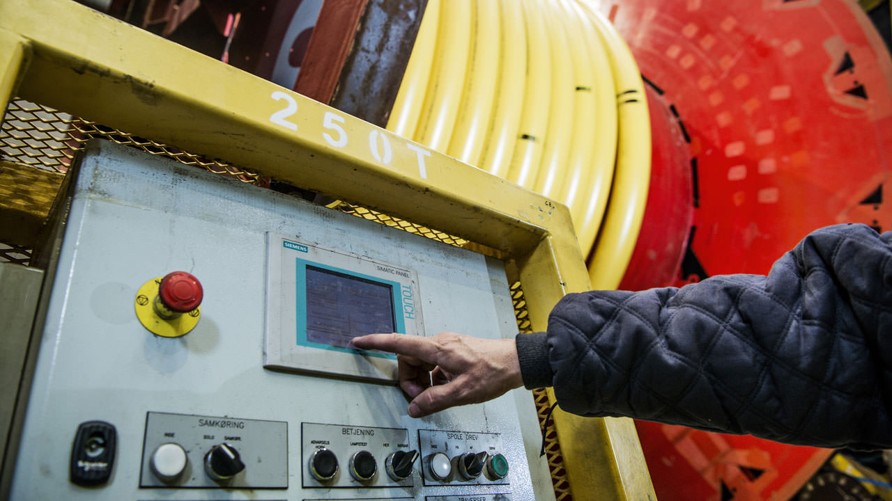 Some pipes are as long as 12-14 kilometers, and they are stored and transported around the plant on huge reels.