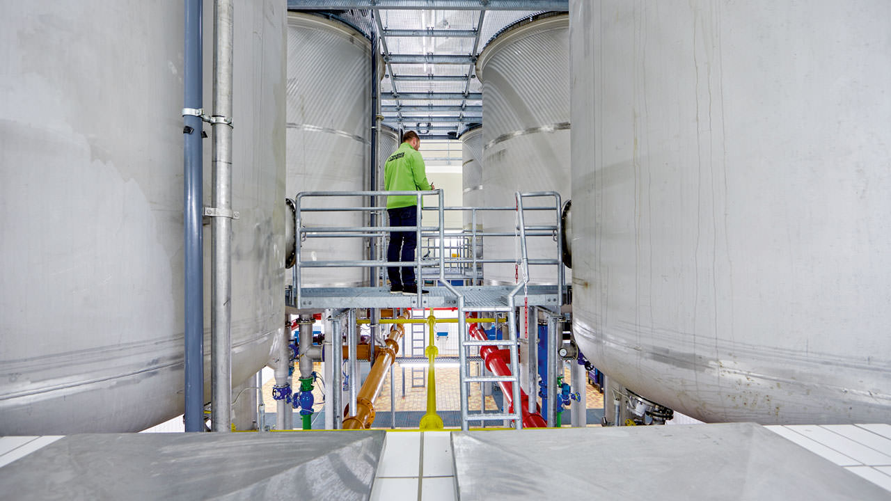 Data is transmitted securely from the field level up to the control room.