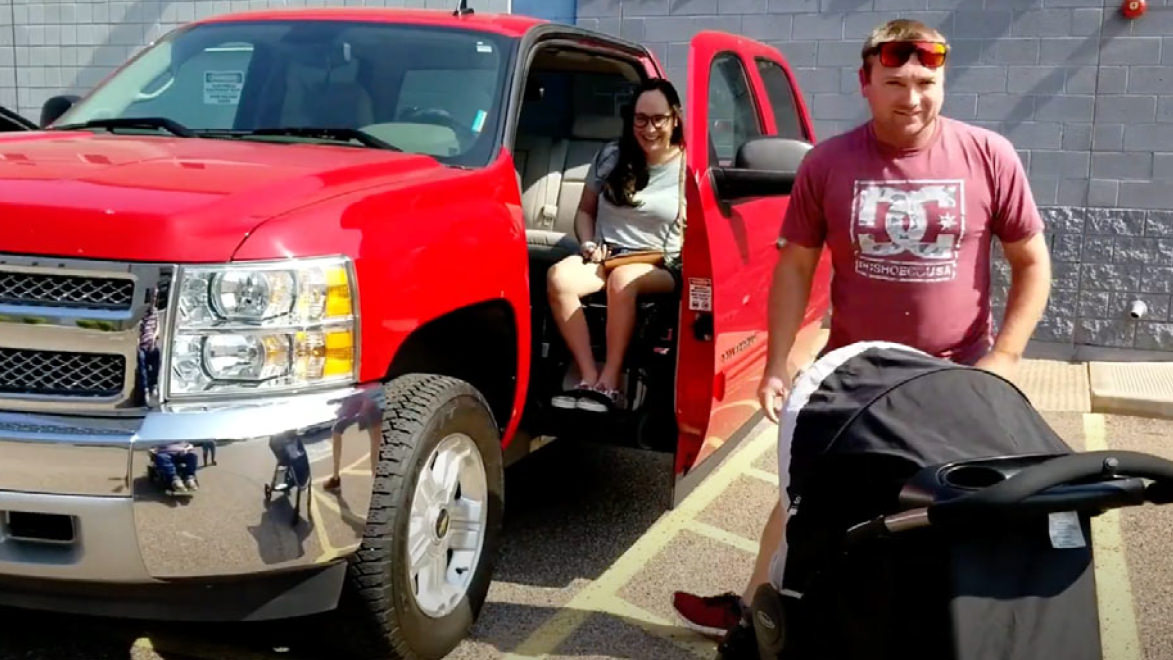 Driver in place and seat moving into position: