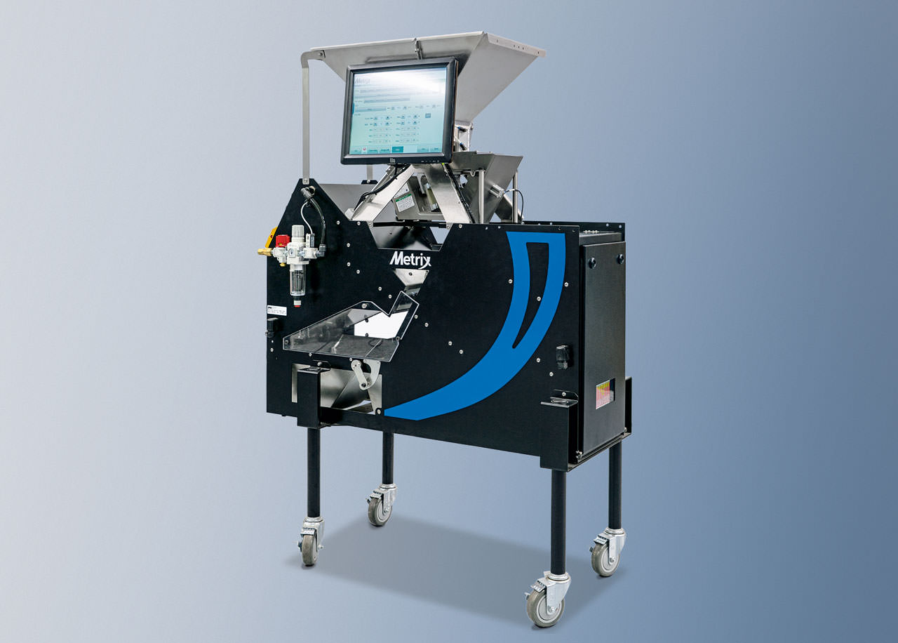 The Metrix Analytic Lab Color Sorter, one of VMek Sorting Technology’s top hardware solutions, uses two full-color GigE cameras to separate and gather data on seeds.