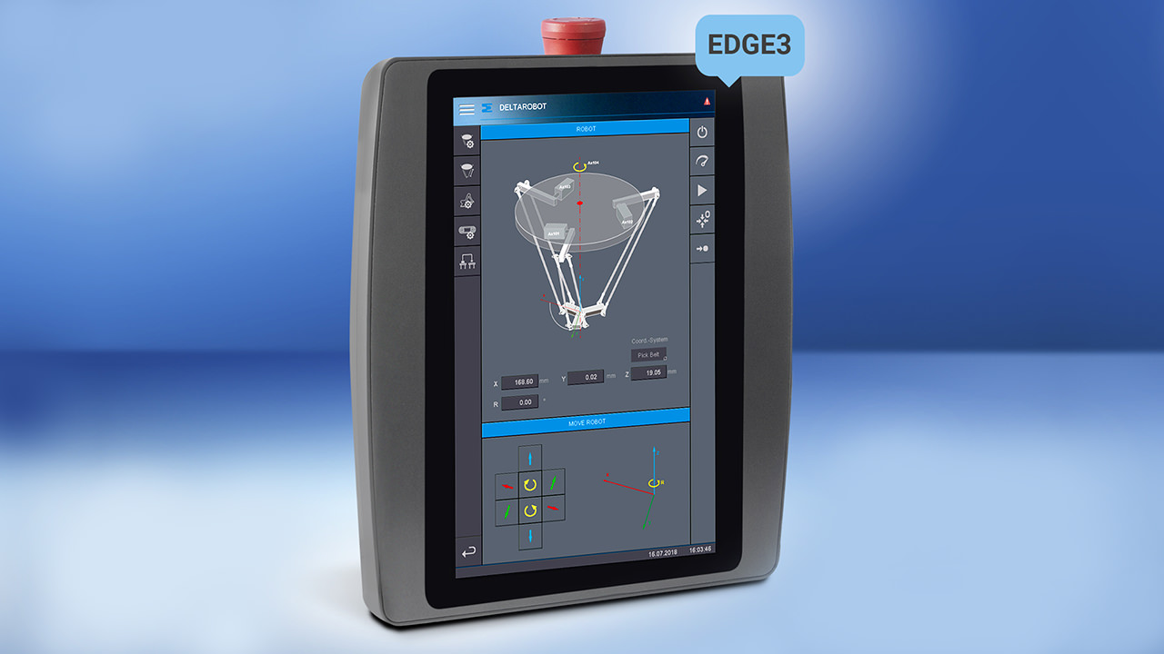 Use the OPC UA-capable handheld panel to operate, teach-in, test and service machines.