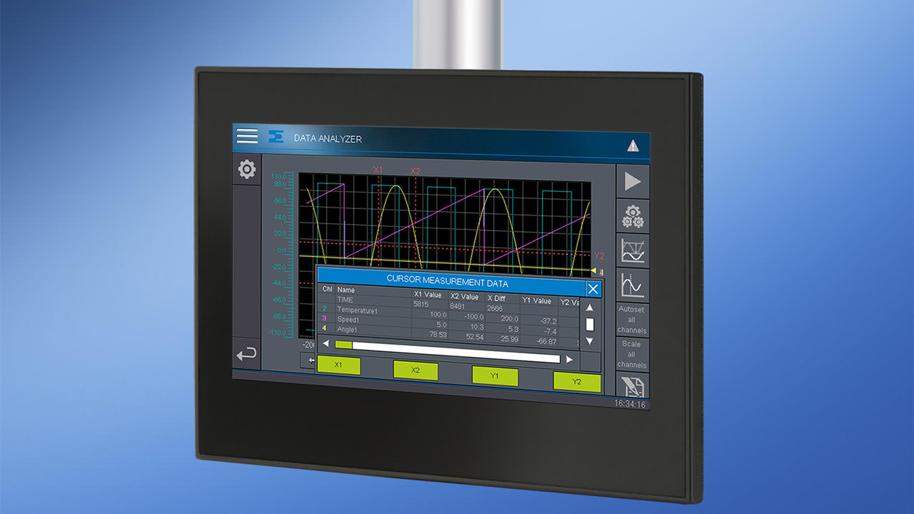 Panel from Sigmatek comes with EDGE2 technology processor, 256 MB internal program and data memory (DDR3 RAM).