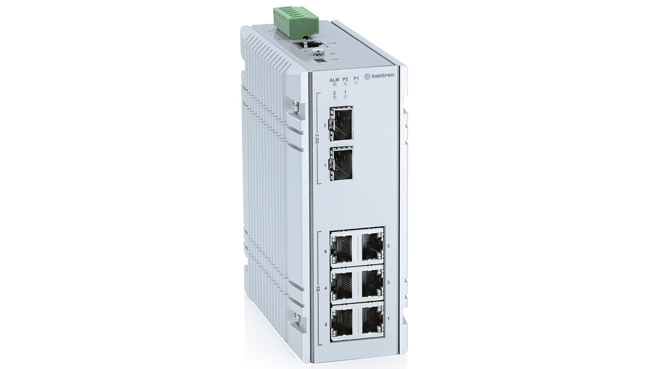 Kontron is expanding its Industrial Ethernet solutions to include managed 8-port TSN switches.