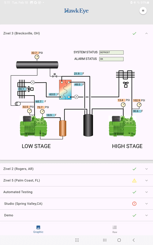 Operator UI on a CryoPhit USA cryochamber.