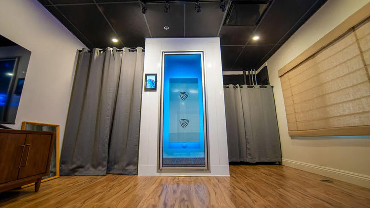 A CryoPhit USA cryotherapy chamber features an electric cooling system.