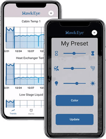 CryoPhit USA's custom app displays live data and allows setpoint adjustments.