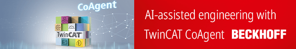 Beckhoff banner ad: AI assisted engineering for twinCAT