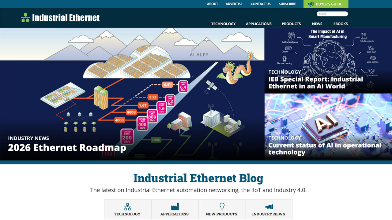 Industrial Ethernet new home page
