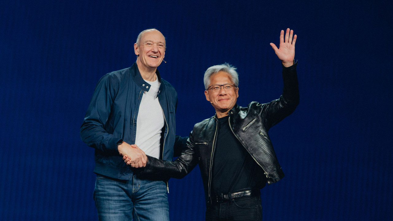 CES 2026: Jensen Huang (on the right), founder and CEO of NVIDIA, and Roland Busch (on the left), President and CEO of Siemens AG, expanding their Partnership to Build the Industrial AI Operating System.