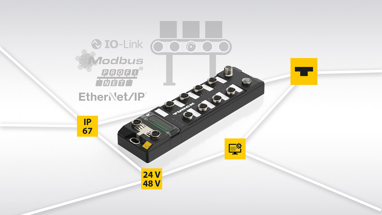 IP67 CAN Roller Motor Control with IO-Link Master