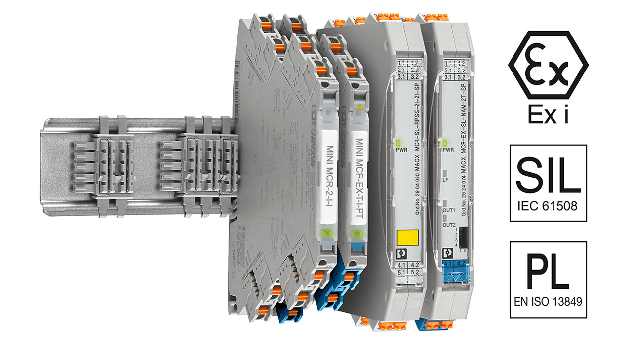 NE-95-certified signal conditioners and measuring transducers for demanding process industry applications