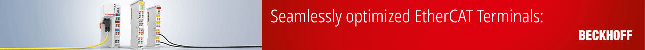 Beckhoff banner ad for EtherCAT terminals