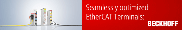 Beckhoff banner ad for EtherCAT terminals