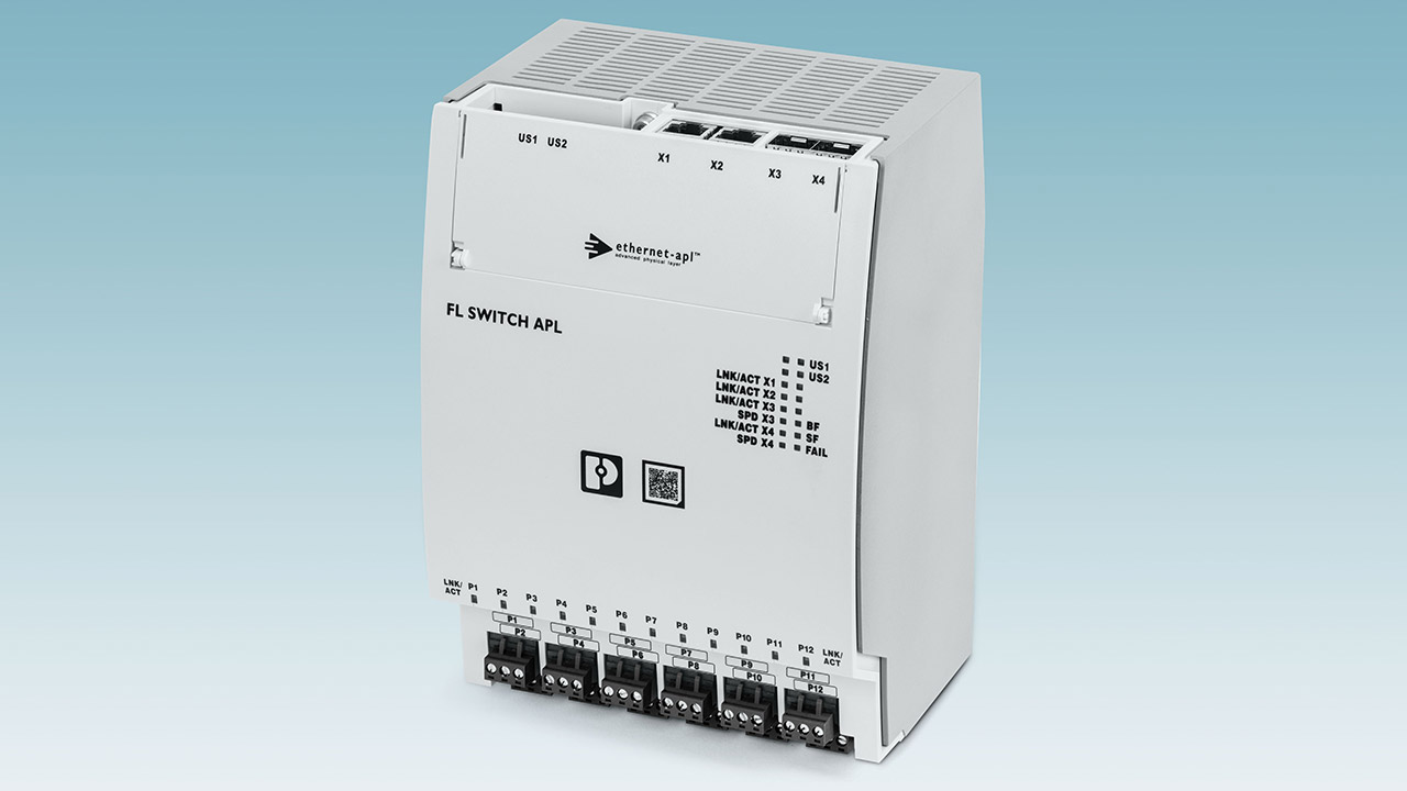 Phoenix Contact is expanding its Ethernet-APL portfolio to include two managed switch versions with twelve ports for process automation.