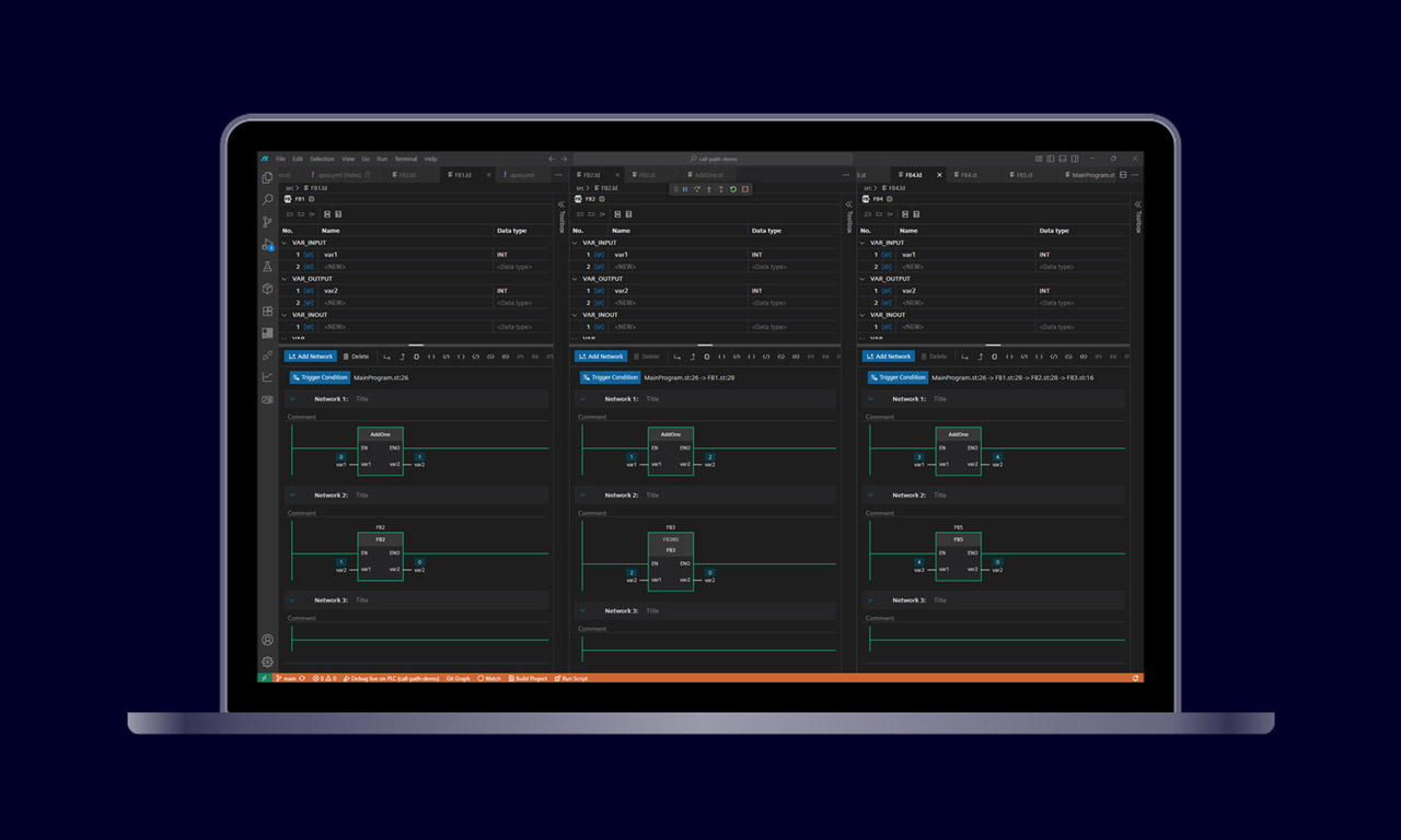 Siemens has introduced ladder programming called XLad as the first graphical programming language in Simatic AX Logic Control Engineering.