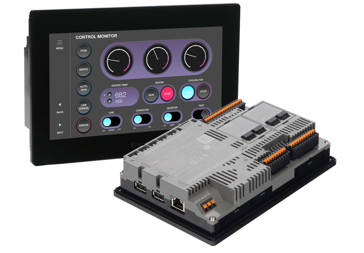 While there are many approaches to implement smart manufacturing, IDEC has evolved their proven PLCs, HMIs, and now the hybrid FT2J PLC+HMI (shown here) to maintain the same rigorous OT performance that users expect, while adding in easy-to-use IT and cloud connectivity, so users can create reliable edge/cloud computing solutions.