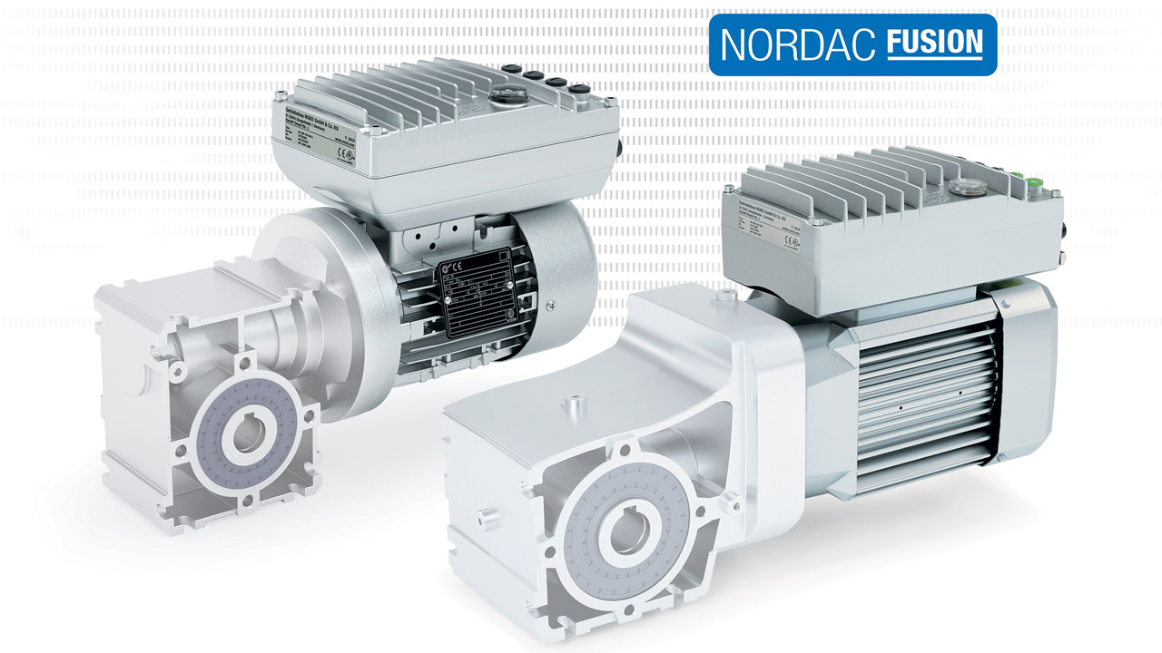 With NORDAC FUSION, NORD DRIVESYSTEMS launches a powerful drive system that combines motor and inverter into a compact unit.