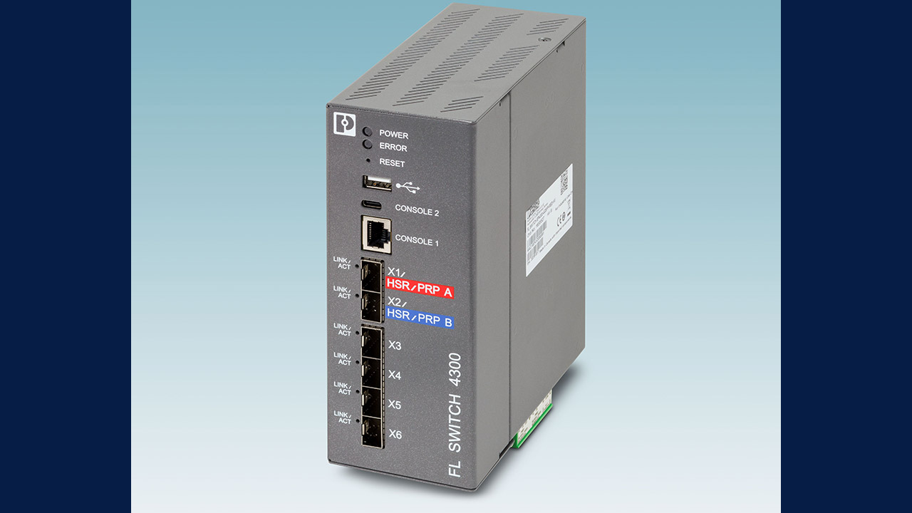 New high-performance layer 2 managed switch enables zero-latency redundancy via HSR (High-availability Seamless Redundancy) and PRP (Parallel Redundancy Protocol).