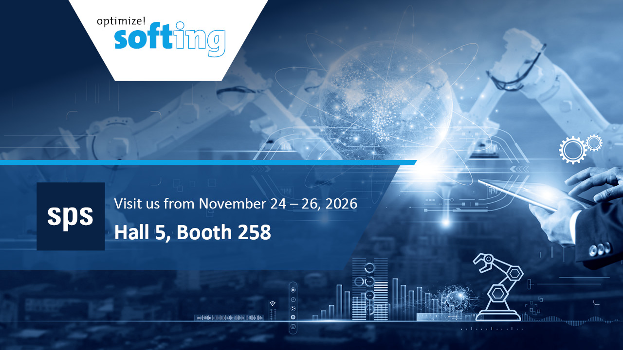 Visit Softing Industrial at SPS 2026 in Nuremberg | November 24–26 | Hall 5, Booth 258